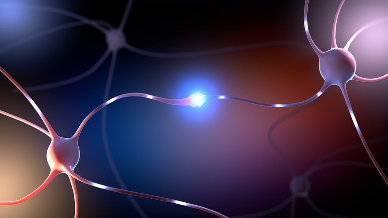Medical Marijuana Glowing neurons in the dark, representing the potential of medical marijuana in curing autism.